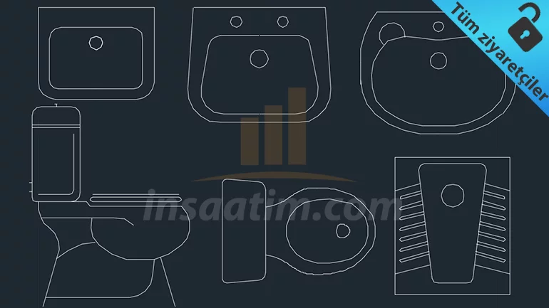 WC ve Banyo Eleman Çizimleri – dwg