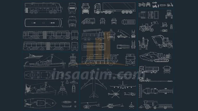 Autocad Karışık Araç Çizimleri – dwg