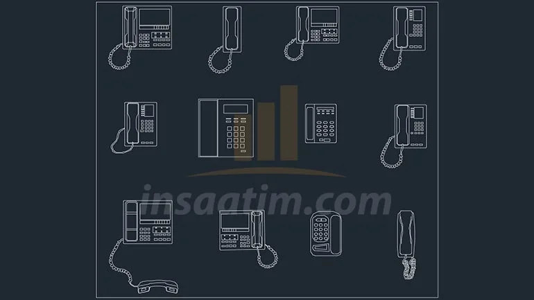 Ev ve İş Telefonu Çizimleri (dwg)