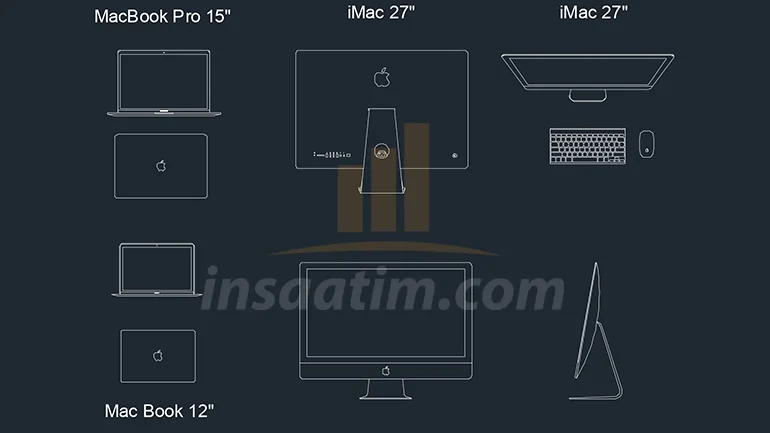 Apple Bilgisayar Çizimleri – dwg