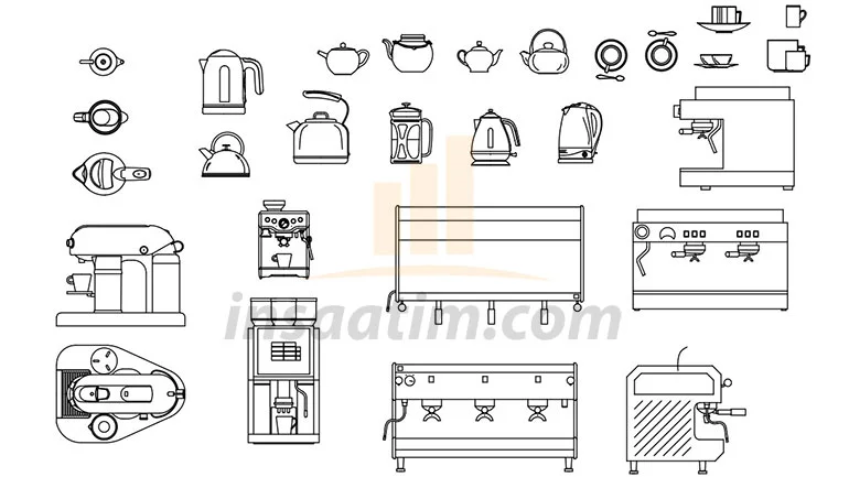 Küçük Ev Aletleri Tefrişleri – dwg