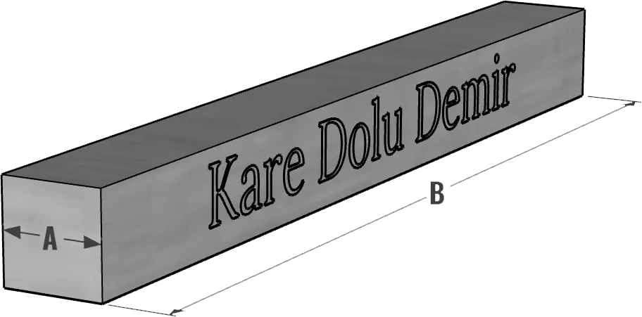 Kare dolu demir ağırlık hesaplama