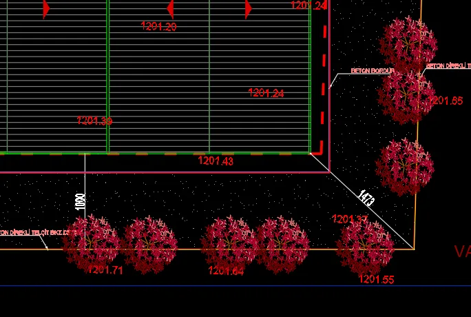 Vaziyet Planı İçin Ağaç Çizimi