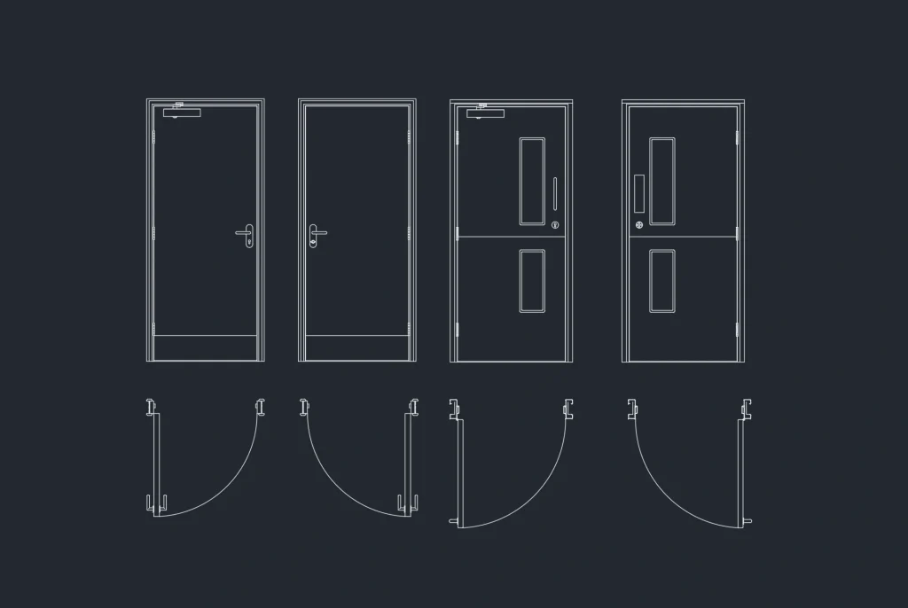 Tek kanat kapı çizimleri – dwg