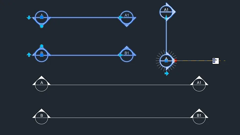 Dinamik kesit çizgisi oku çizimi .dwg
