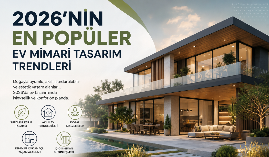 2026’nın en popüler ev mimari tasarım trendleri